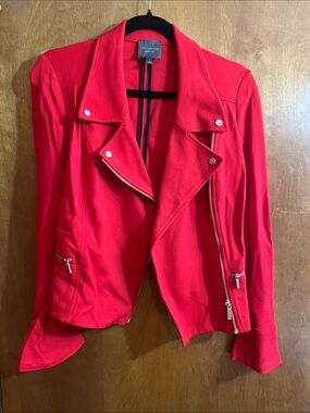The Limited Bright Red Moto-Style Jacket - Bundle for Free Shipping